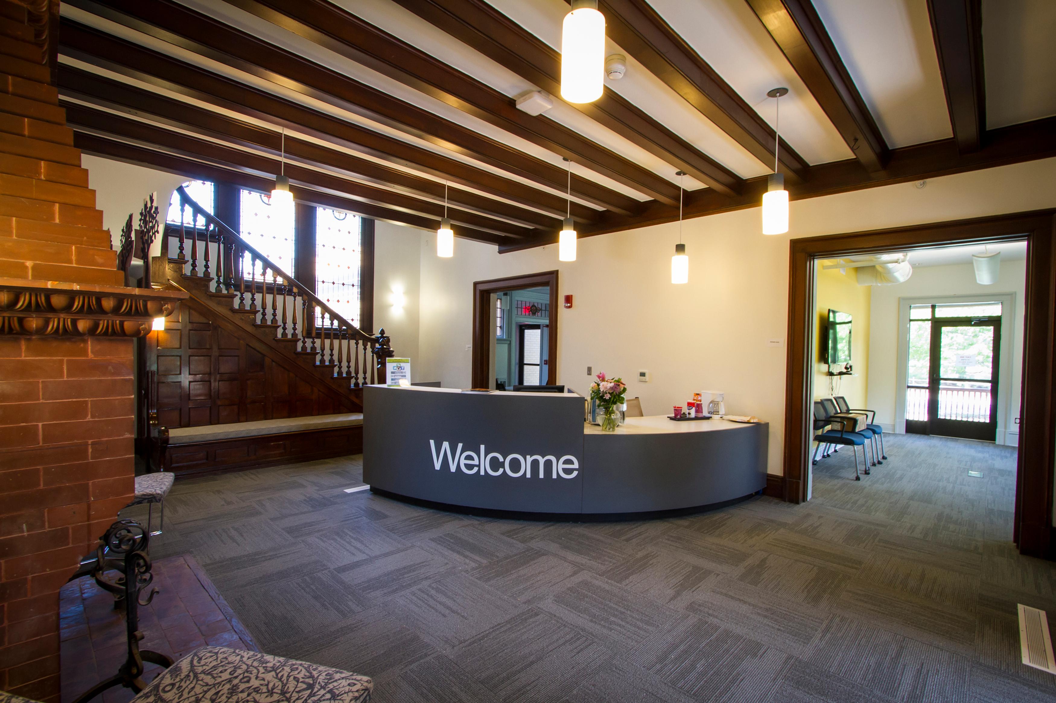 DREW view of the interior renovation of the welcome reception area at Tilghman house_28142.jpg