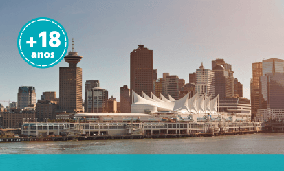 Estude e trabalhe em Vancouver e conquiste experiência internacional. Viaje em dupla: o 2º aluno tem 50% OFF.